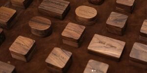 Gravure sur mesure sur une boite a bagues en bois
